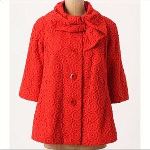 Beautiful Red Anthropologie Jacket